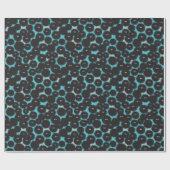 Schwarze Flaute-Monster Geschenkpapier (Flach)