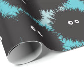 Schwarze Flaute-Monster Geschenkpapier (Rolleneckpunkt)