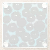 Schwarze Flaute-Monster Glasuntersetzer (Rückseite)