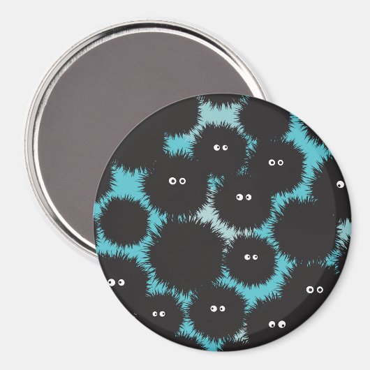 Schwarze Flaute-Monster Magnet (Vorderseite/Rückseite)