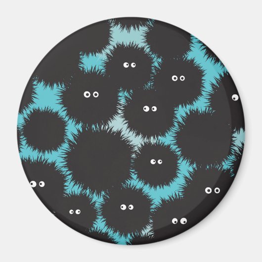 Schwarze Flaute-Monster Magnet (Vorne)