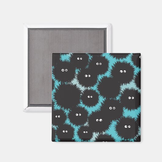 Schwarze Flaute-Monster Magnet (Vorderseite/Rückseite)