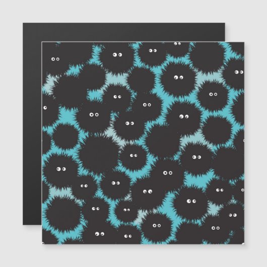 Schwarze Flaute-Monster Magneteinladung (Vorne/Hinten)