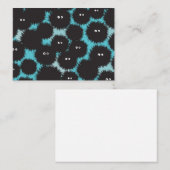 Schwarze Flaute-Monster Mitteilungskarte (Vorne/Hinten)