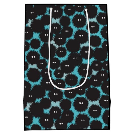 Schwarze Flaute-Monster Mittlere Geschenktüte (Rückseite)