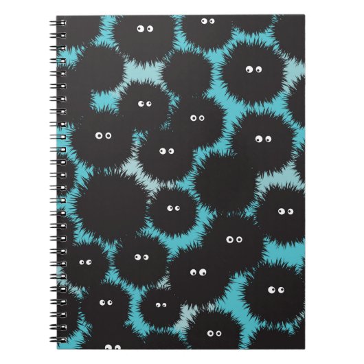Schwarze Flaute-Monster Notizblock (Vorderseite)