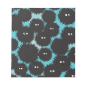 Schwarze Flaute-Monster Notizblock (Vorderseite)