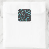 Schwarze Flaute-Monster Quadratischer Aufkleber (Tasche)