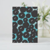 Schwarze Flaute-Monster RSVP Karte (Stehend Vorderseite)
