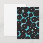 Schwarze Flaute-Monster RSVP Karte (Vorne/Hinten)