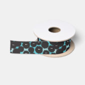 Schwarze Flaute-Monster Satinband (Spule)