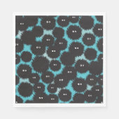 Schwarze Flaute-Monster Serviette (Vorderseite)