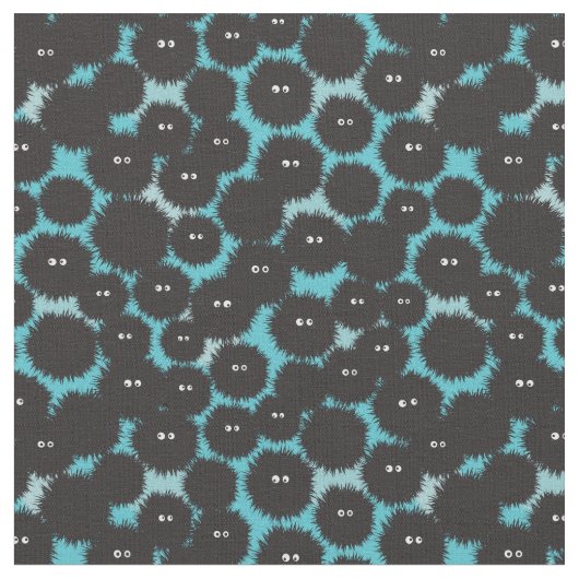 Schwarze Flaute-Monster Stoff (Nahaufnahme)