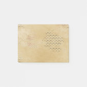 Schwarze Flecken heftiger Post-it Klebezettel (Vorderseite)