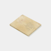 Schwarze Flecken heftiger Post-it Klebezettel (angewinkelt)