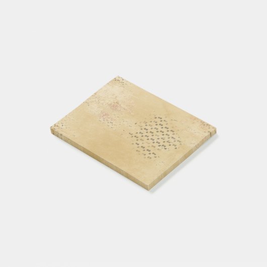 Schwarze Flecken heftiger Post-it Klebezettel (angewinkelt)