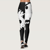 Schwarze Flecken Leggings (Rückseite)