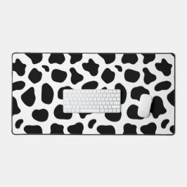 Schwarze Flecken Muster auf weißem Hintergrund Schreibtischunterlage