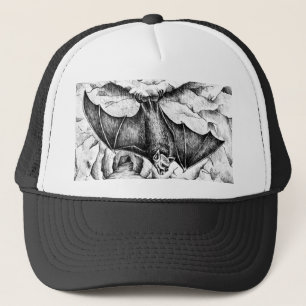 Schwarze Fledermaus Truckerkappe
