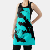 Schwarze Fledermäuse Aquamarin Schürze (InSitu)