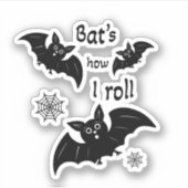 Schwarze Fledermäuse Aufkleber (Vorderseite)