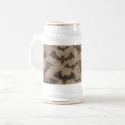Schwarze Fledermäuse Bierglas (Vorderseite Links)