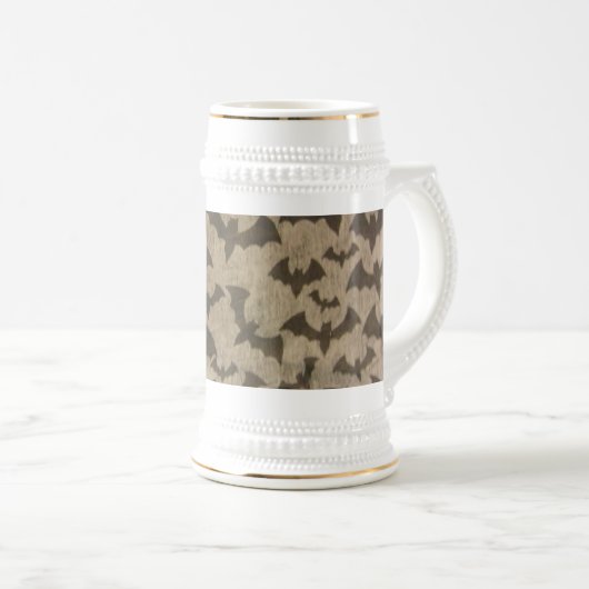 Schwarze Fledermäuse Bierglas (VorderseiteRechts)