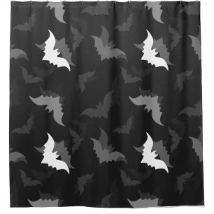 Schwarze Fledermäuse Duschvorhang