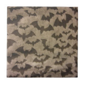 Schwarze Fledermäuse Fliese (Vorderseite)
