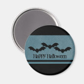 Schwarze Fledermäuse Halloween Magnet, Dunkelblau Magnet (Vorderseite/Rückseite)