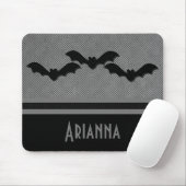 Schwarze Fledermäuse Halloween Mousepad, leicht gr Mousepad (Mit Mouse)
