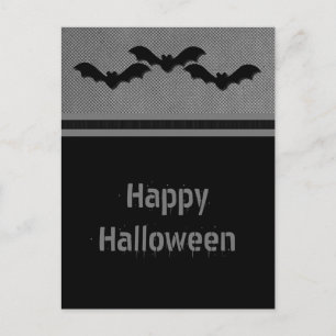 Schwarze Fledermäuse Halloween Postkarte, leicht g Postkarte