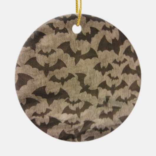 Schwarze Fledermäuse Keramikornament (Vorne)