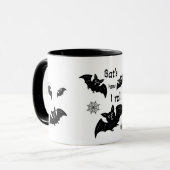 Schwarze Fledermäuse Tasse (Vorderseite Links)