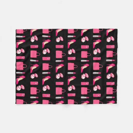 Schwarze Fleecedecke der Girly Sachen (Vorderseite (Horizontal))