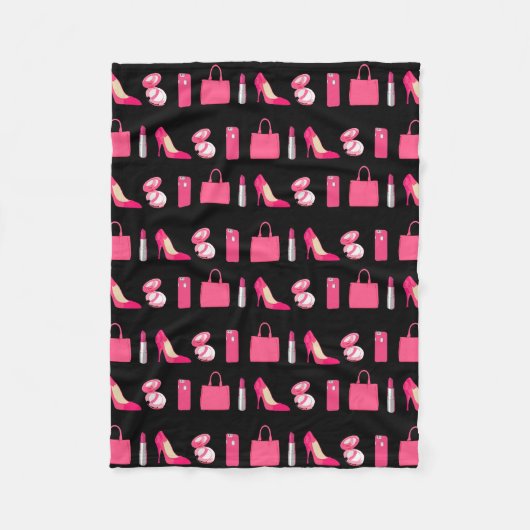 Schwarze Fleecedecke der Girly Sachen (Vorderseite)