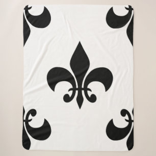 schwarze Fleur de Lis Sherpadecke