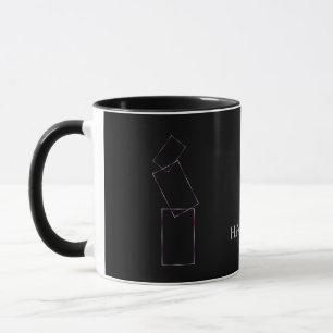 Schwarze Flieder Corporate Personalisierte Tasse