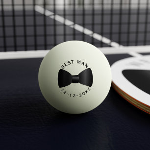 Schwarze Fliege Hochzeit Trauzeuge Ping-Pong-Ball Tischtennisball