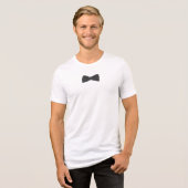 Schwarze Fliege – Klassische formelle Mode Tri-Blend Shirt (Vorderseite voll)