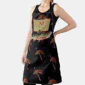 Schwarze Fliegengefangene Forellen Fischer Fliegen Schürze (InSitu)