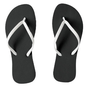 Schwarze Flip-Flops mit weißen Riemen Badesandalen