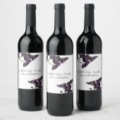 Schwarze Flora Tod der Jugend Weinetikett (Flaschen)