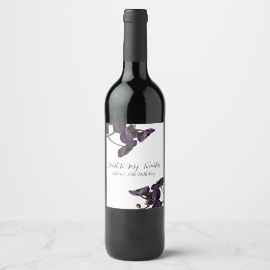 Schwarze Flora Tod der Jugend Weinetikett (Vorderseite)