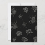 Schwarze Flora Tod zu meinen Zwanzigern 30. Geburt Einladung (Rückseite)