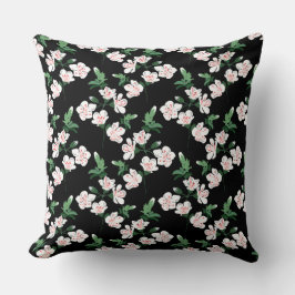 Schwarze Floral Ästhetische Kissendecke Kissen