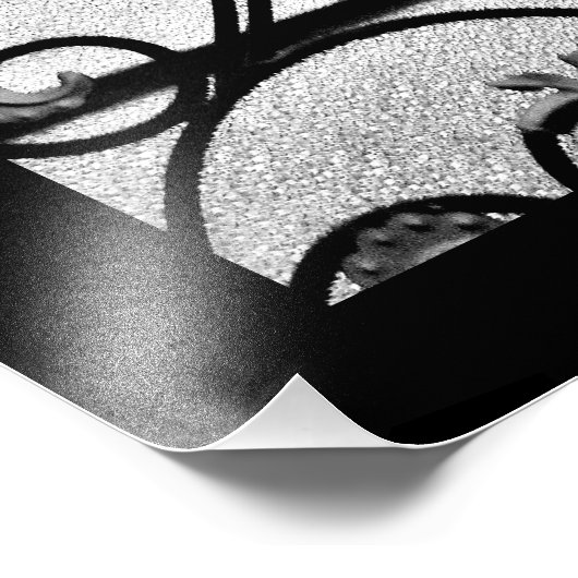 Schwarze Floral Fotodruck (Ecke)