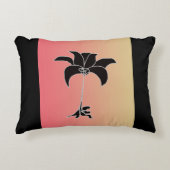 Schwarze floral Pastel Gradient Dekokissen (Vorderseite)