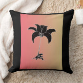 Schwarze floral Pastel Gradient Kissen (Decke)