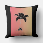 Schwarze floral Pastel Gradient Kissen (Rückseite)